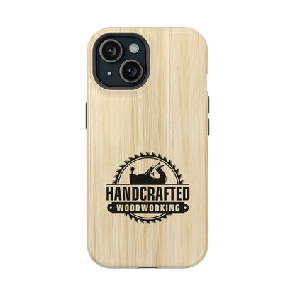Handcrafted Woodworking Logo Magnetic Phone Cases