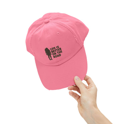 Life Is Better On The Road Unisex Distressed Cap