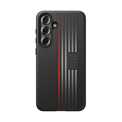 Elegant Patriotic Samsung Phone Case, Thin Red Line Design