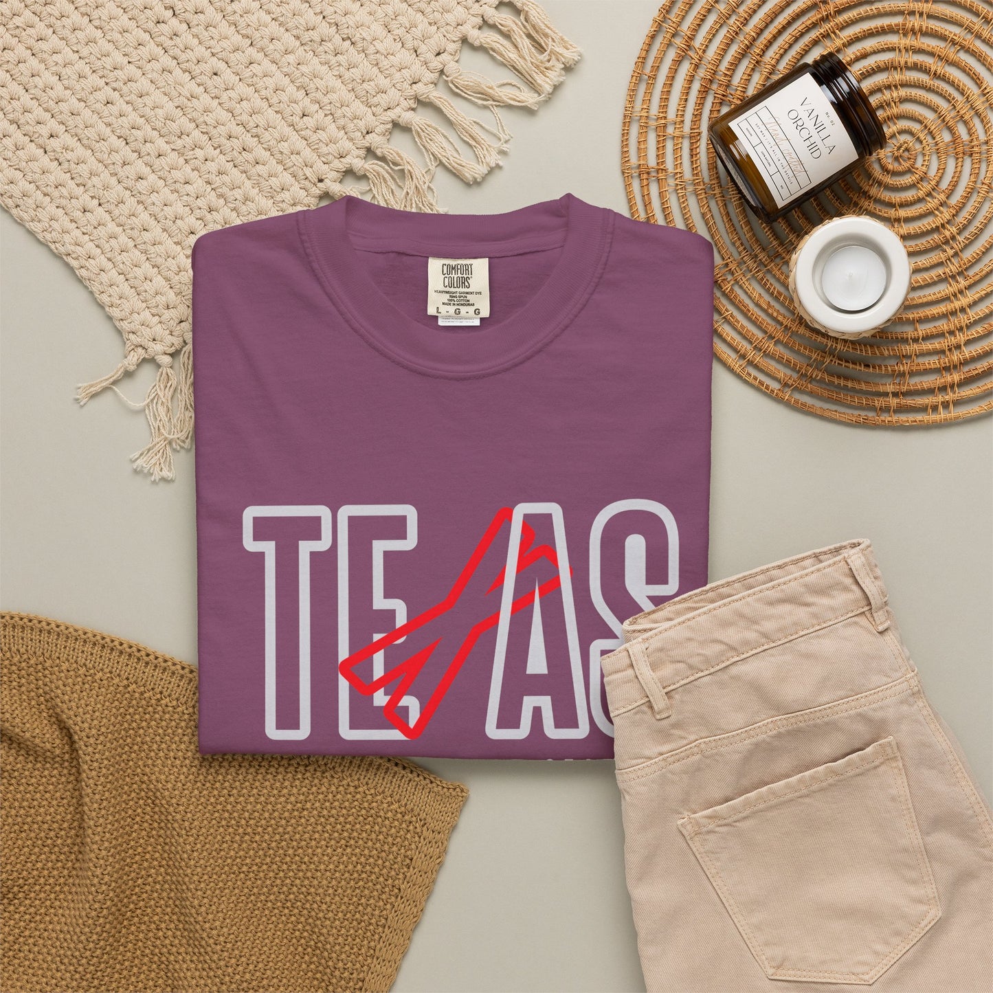 Texas Pride Unisex Garment-Dyed T-Shirt - Casual Style for State Lovers