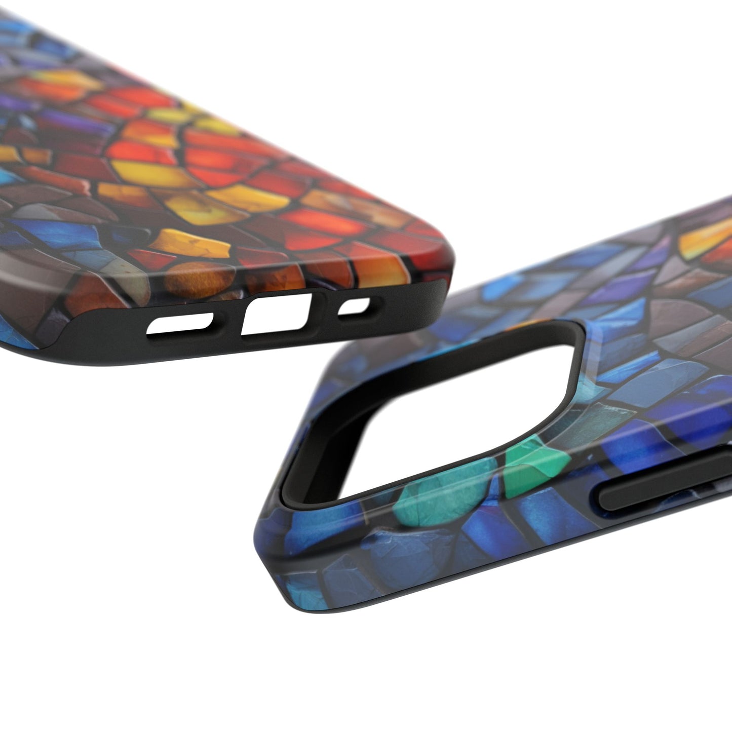 Stained Glass Impact-Resistant Phone Case, Colorful Phone Cover