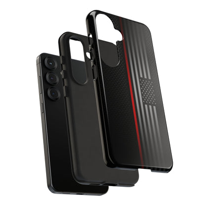 Elegant Patriotic Samsung Phone Case, Thin Red Line Design
