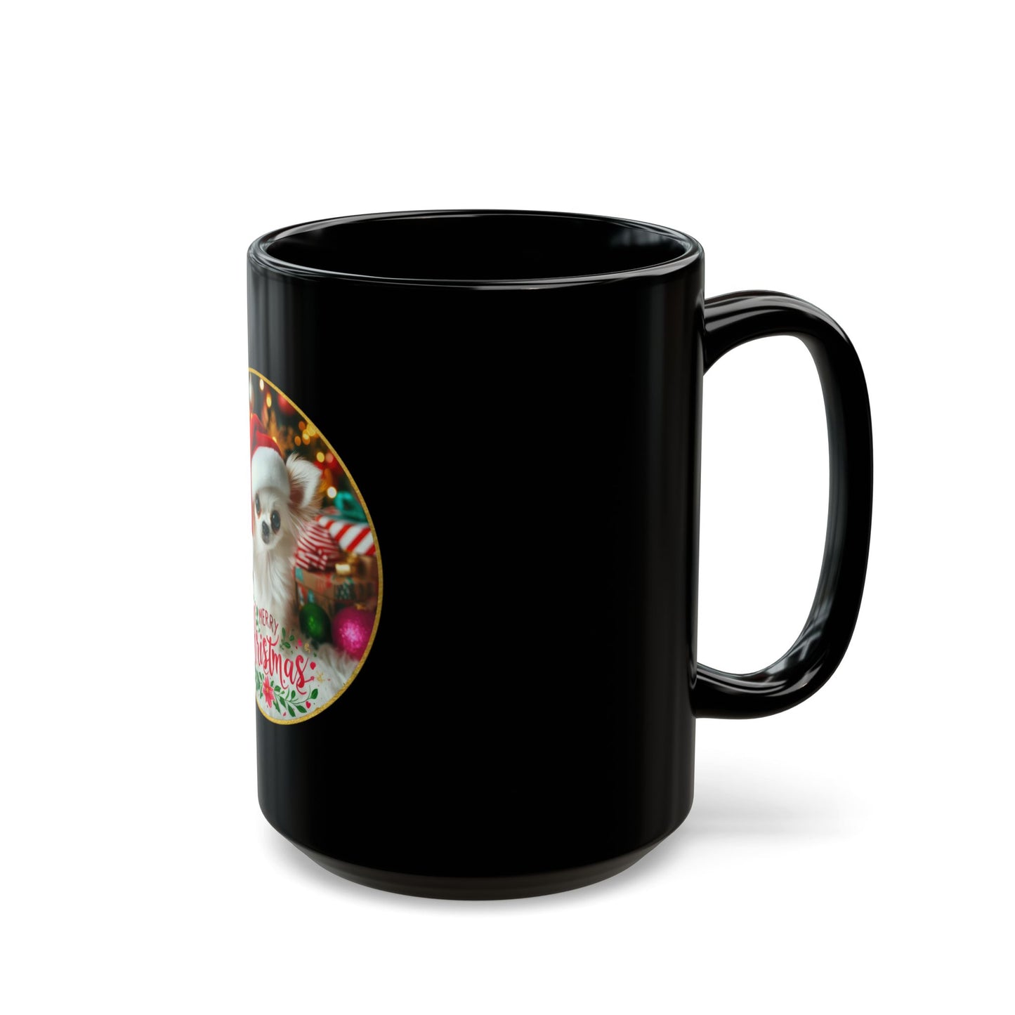 Chihuahua Claus Black Mug - 11oz, 15oz