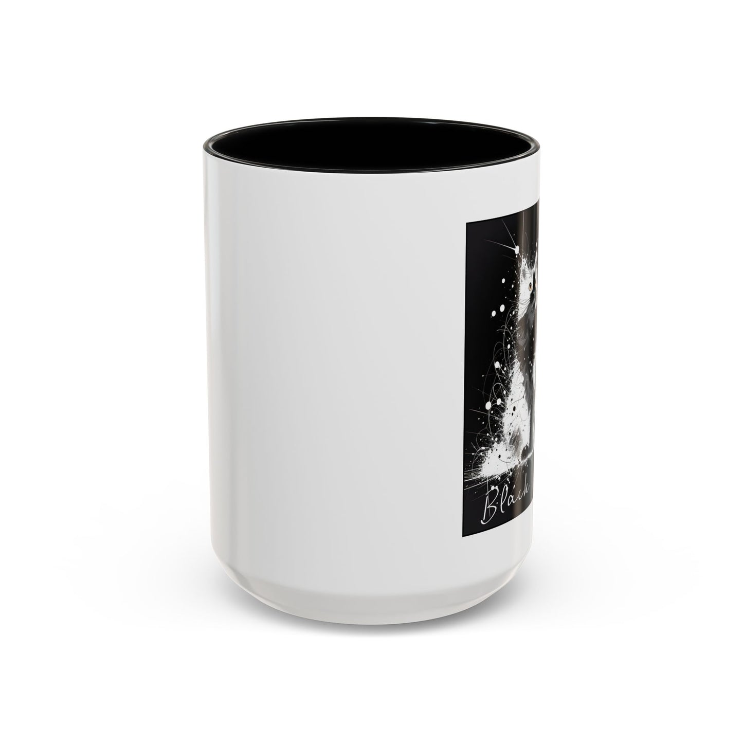 Black & White Cats Accent Coffee Mug (11, 15oz)