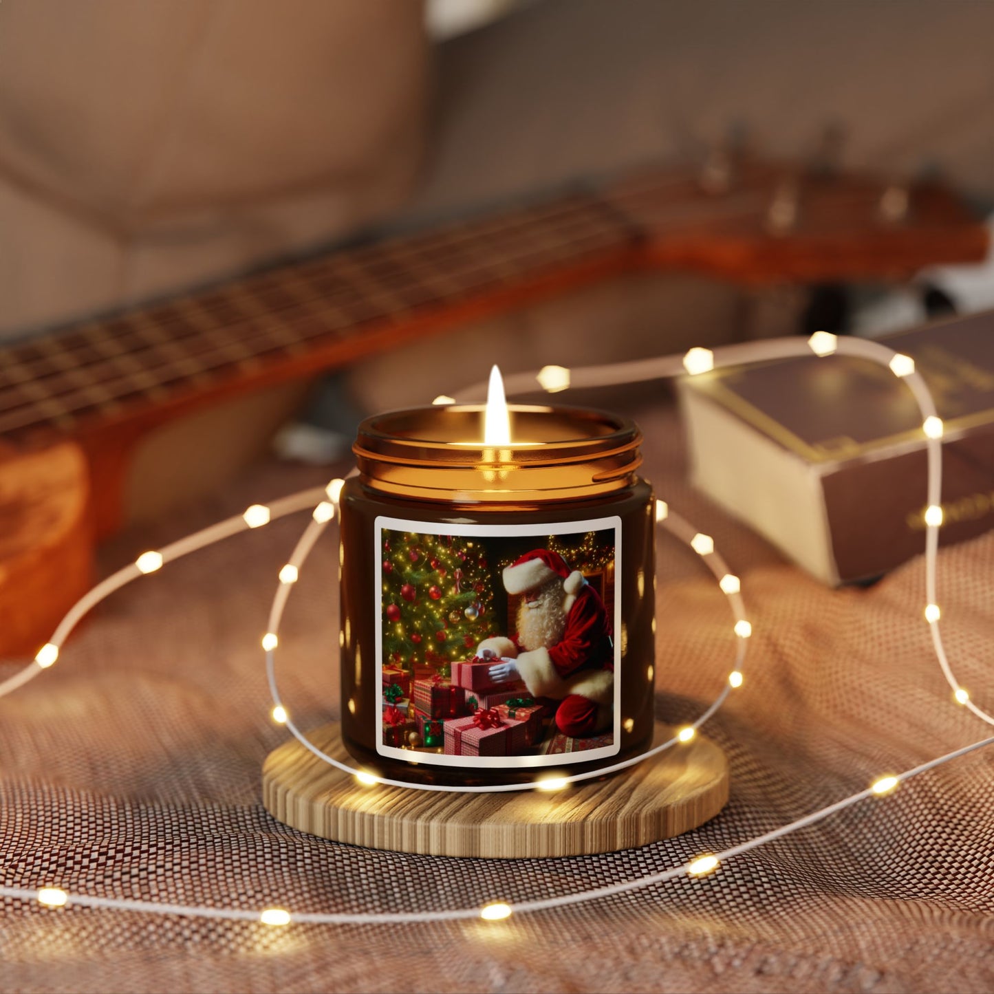 Christmas Scented Soy Candle (Multi-Size, Amber Jar)