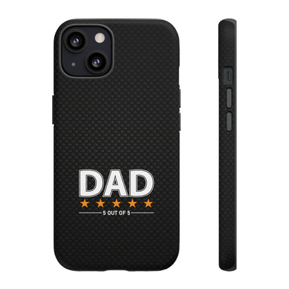 5-Star Dad iPhone Case - Tough Black Cover for Father's Day