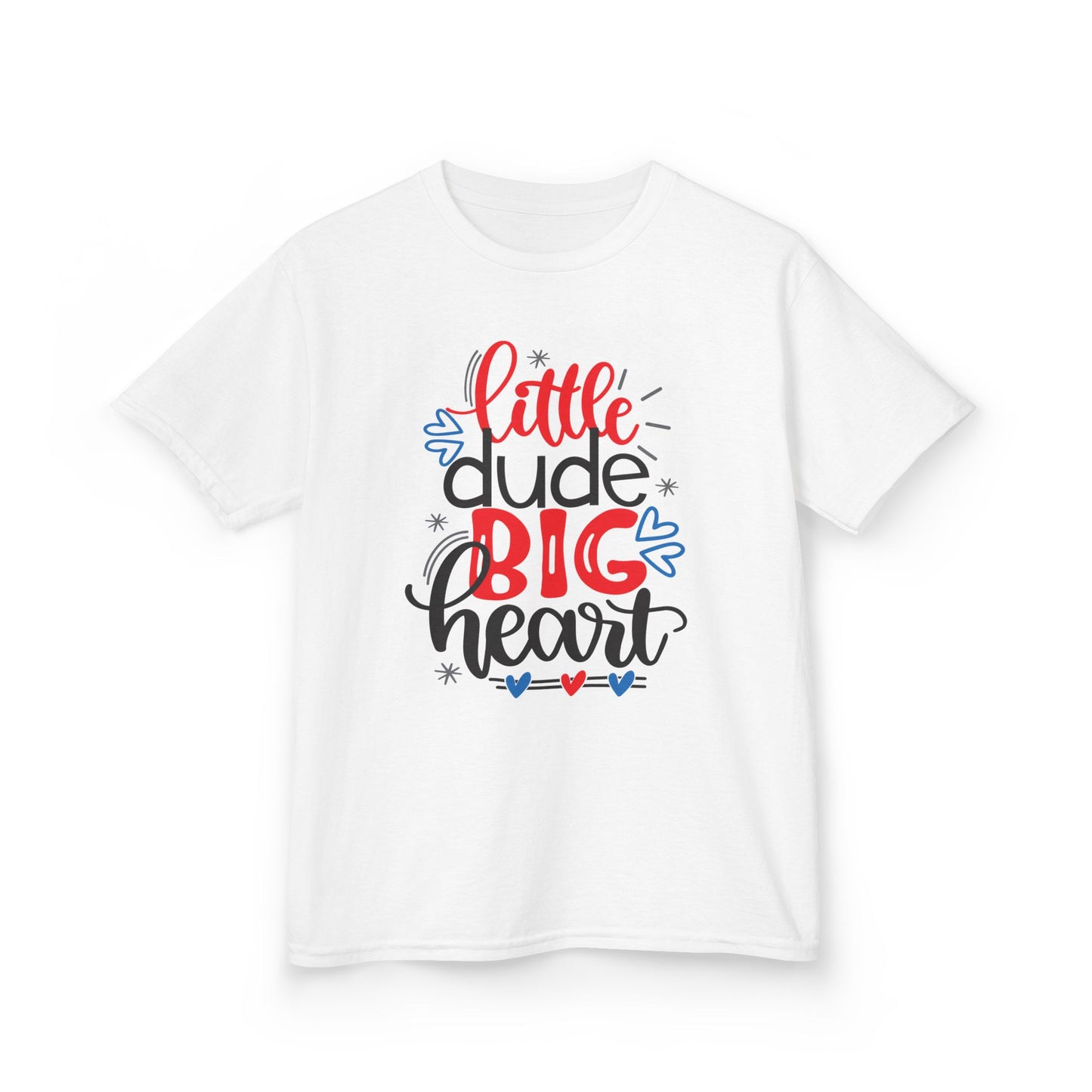 Kids' 'Little Dude, Big Heart' Tee - Cute Cotton T-Shirt for Boys