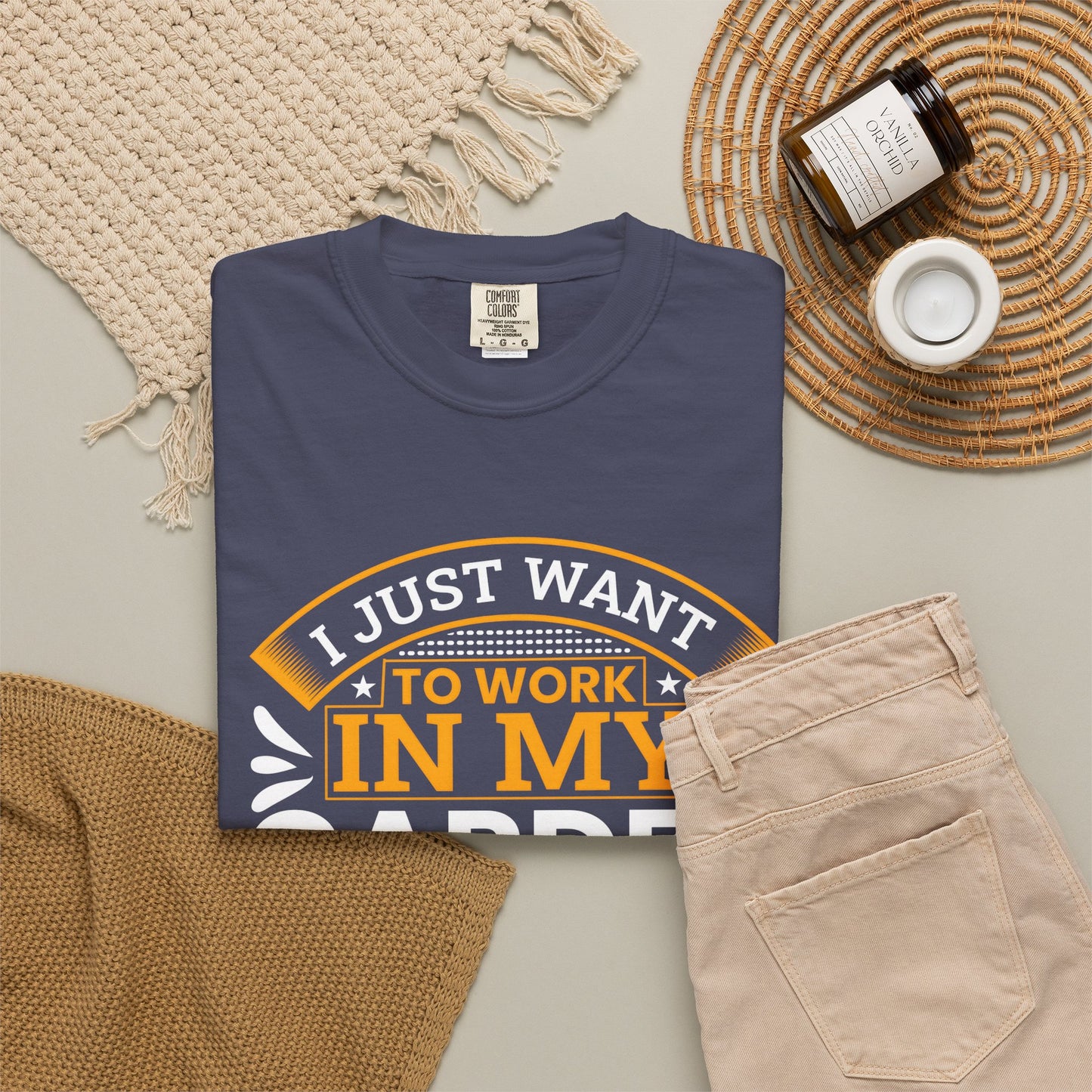 Garden Lover's Unisex T-Shirt - "I Just Want to Work in My Garden and Hang Out with My Dog"