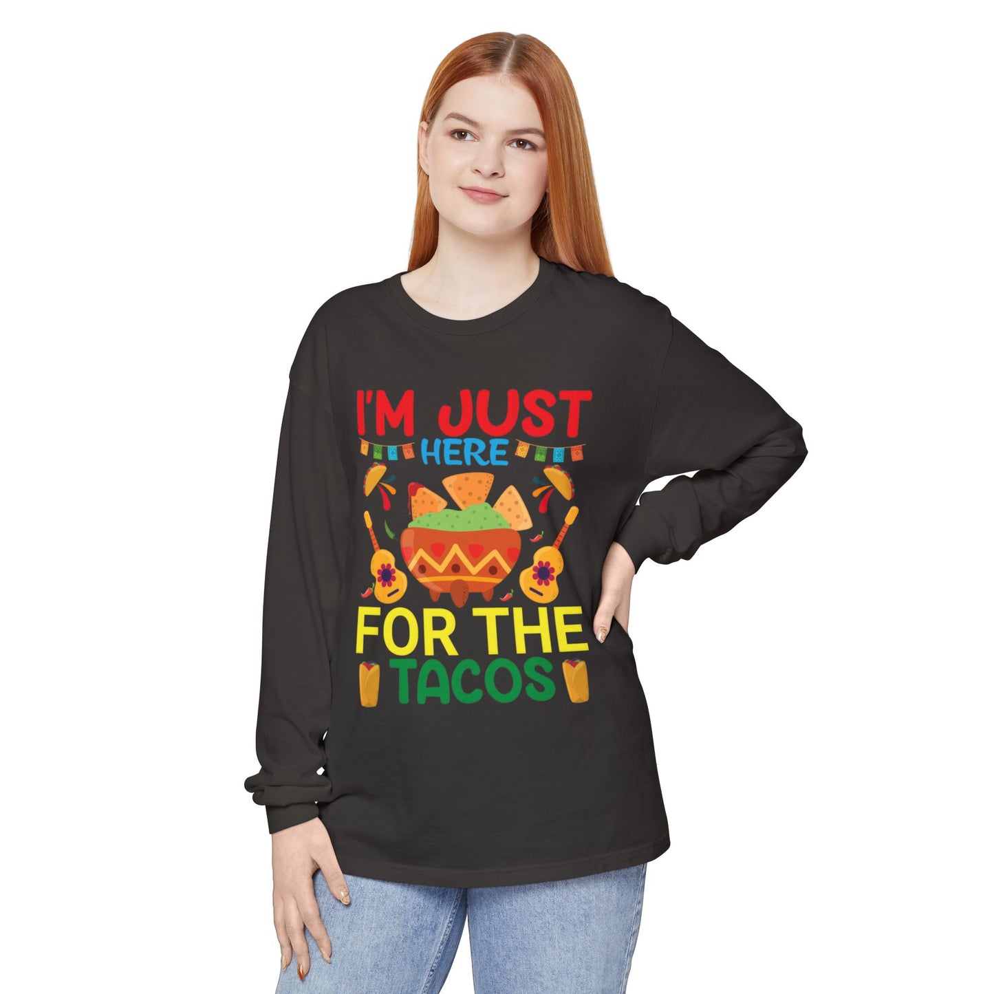 Unisex Taco-Themed Long Sleeve T-Shirt