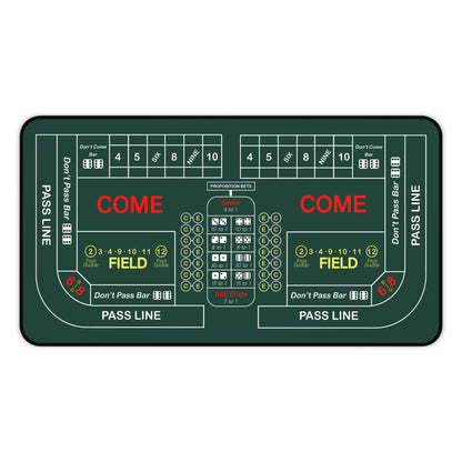 Casino Craps 2 Desk Mat — 2-in-1 Gaming Surface / Green