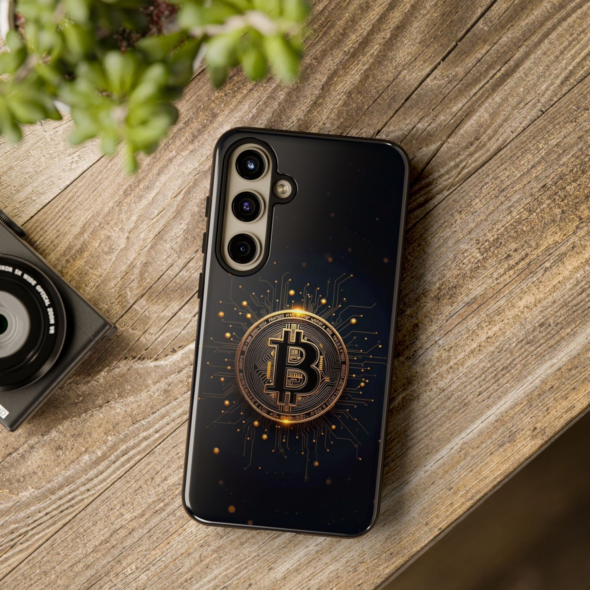 Bitcoin Samsung Tough Case for Smartphones, Crypto Lover Phone Accessory