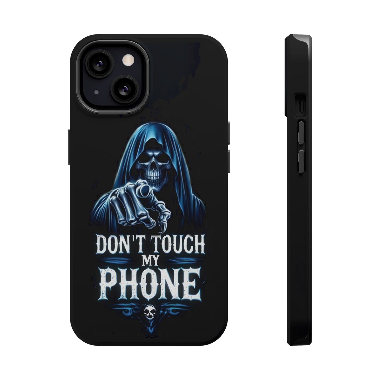 Gothic Magnetic iPhone Case: Don't Touch My Phone