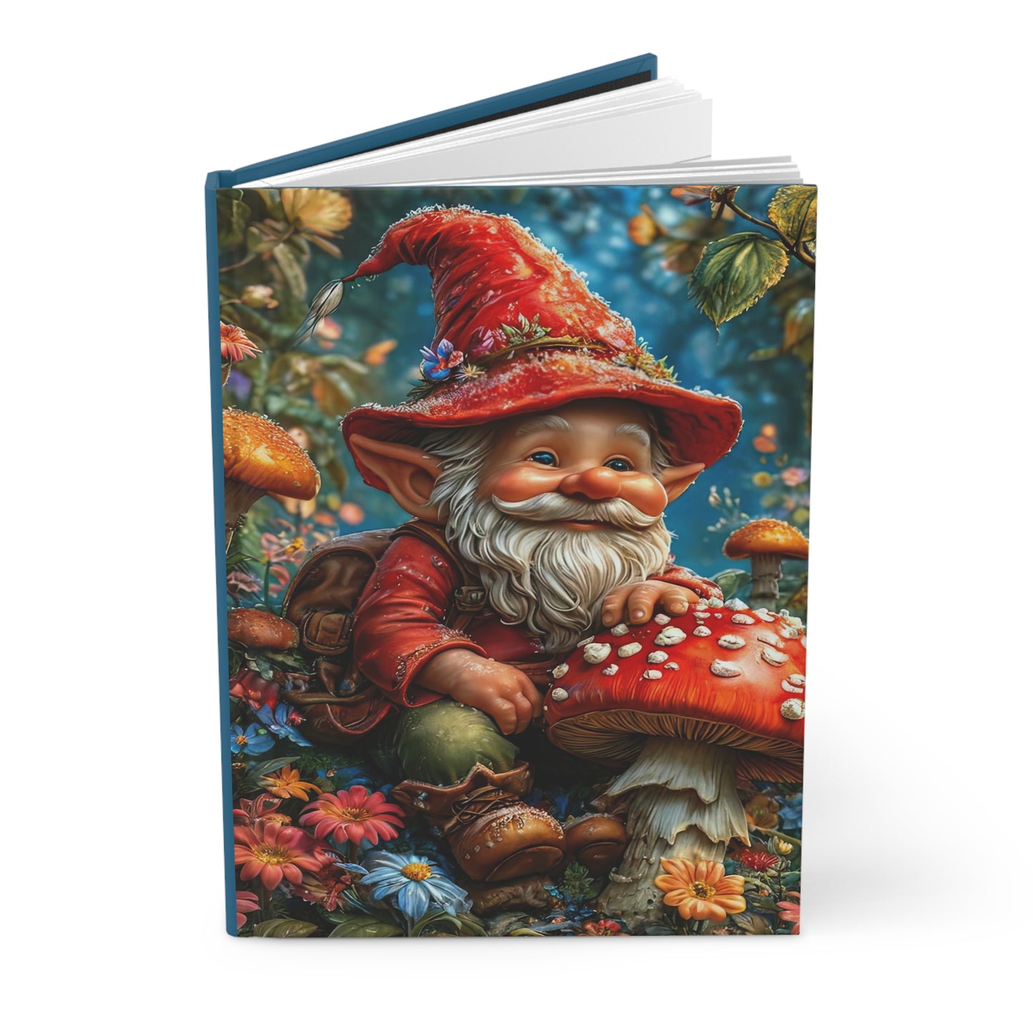 Gnome Fantasy Hardcover Journal, Whimsical Writing Notebook