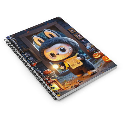 The Monsters Halloween Spiral Notebook 6" x 8" – Cute Kawaii Design for Journaling