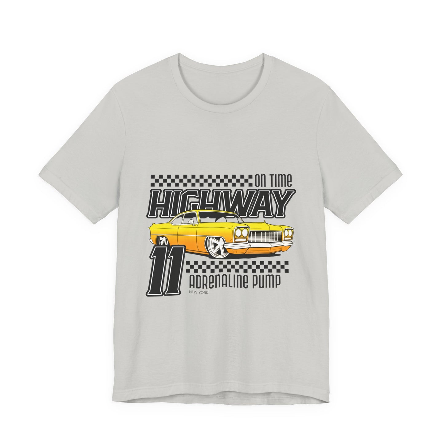 Camiseta de manga corta unisex con bomba de adrenalina On Time Highway