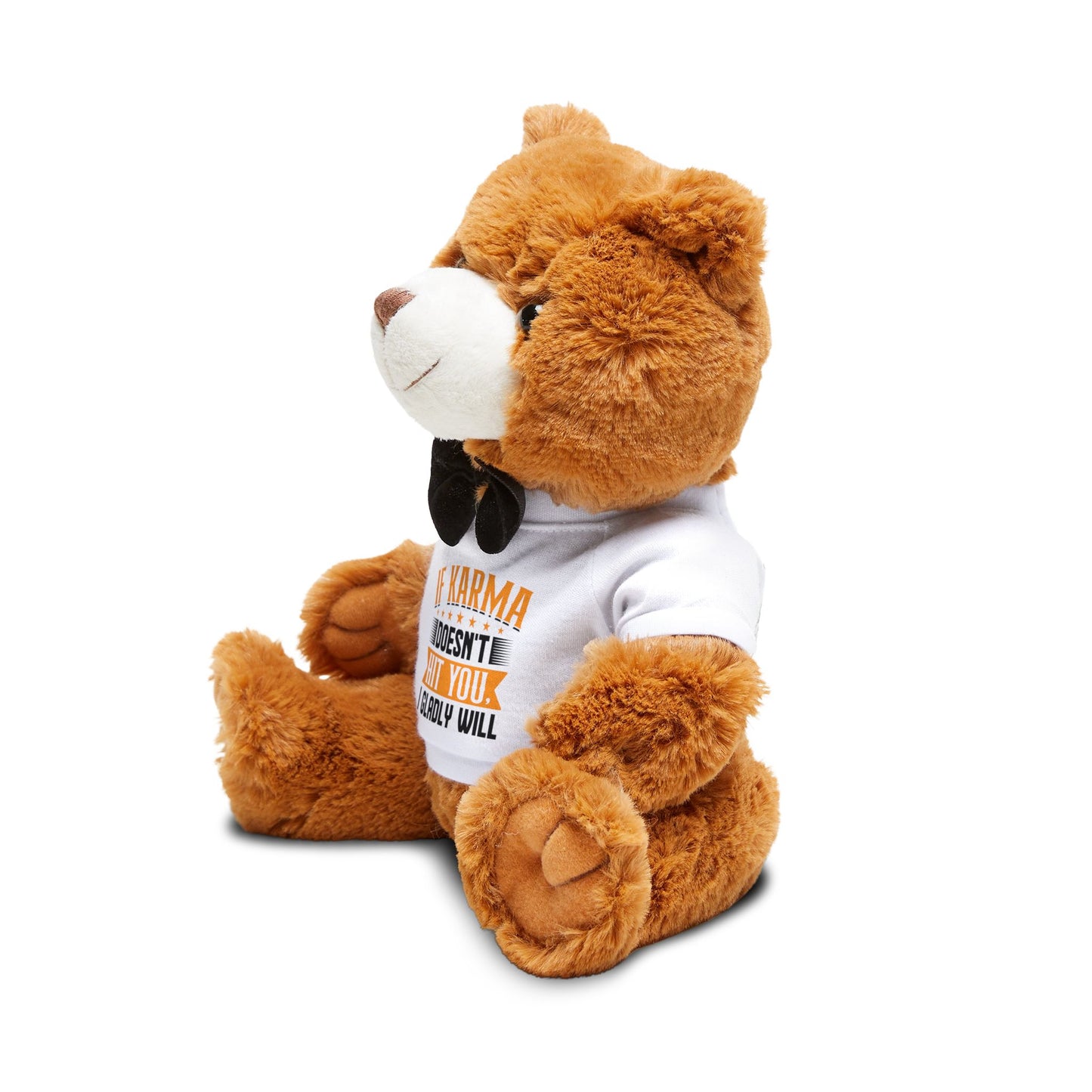 Karma Teddy Bear Plush, Cute Gift for Friends, Funny Stuffed Animal