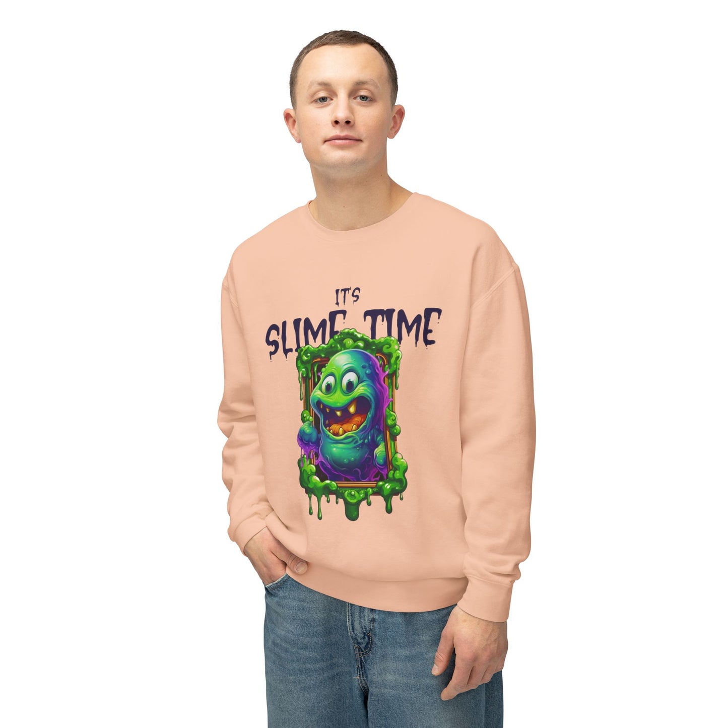 It's Slime Time Unisex Lightweight Crewneck Sweatshirt