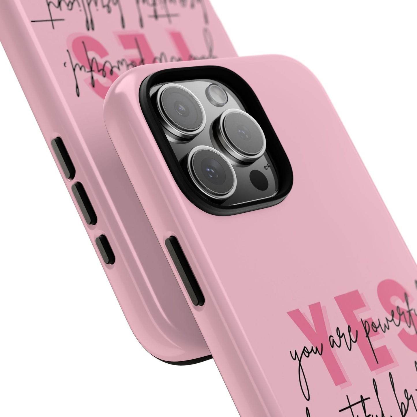 Empowering Case – Yes Girl Motivational Pink Protective Cover