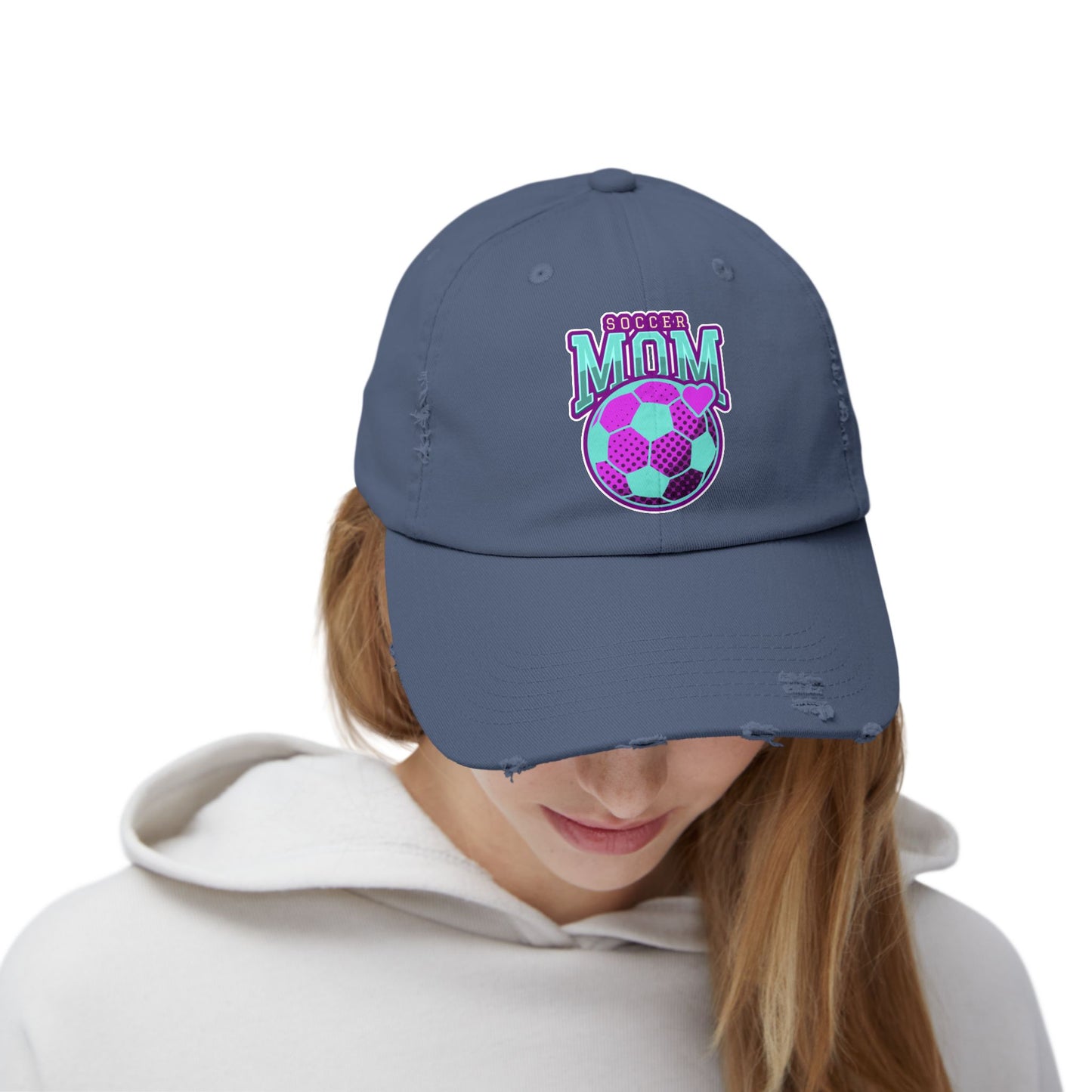 Soccer Mom Unisex Distressed Cap