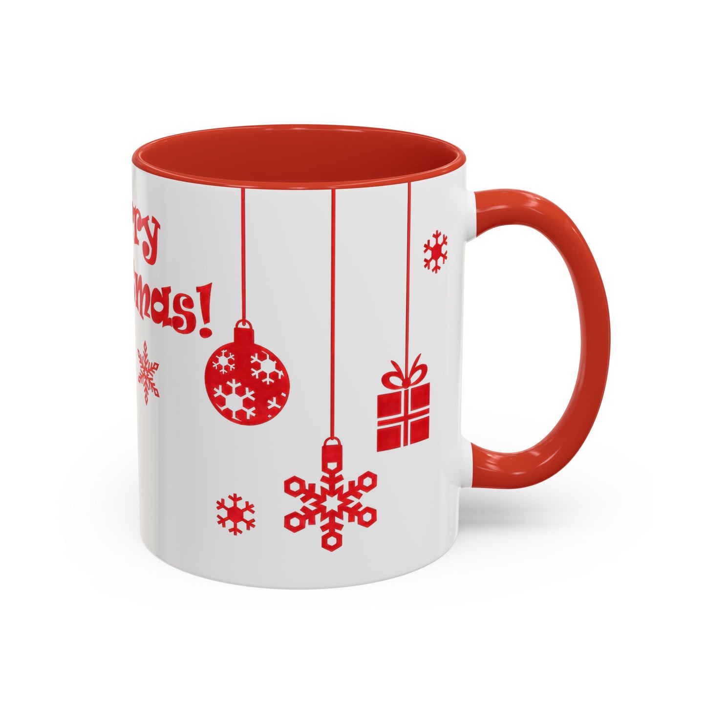 Merry Christmas Accent Coffee Mug (11, 15oz)