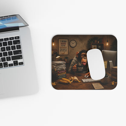 'Focus Please' Office Humor - Funny Monkey Mouse Pad