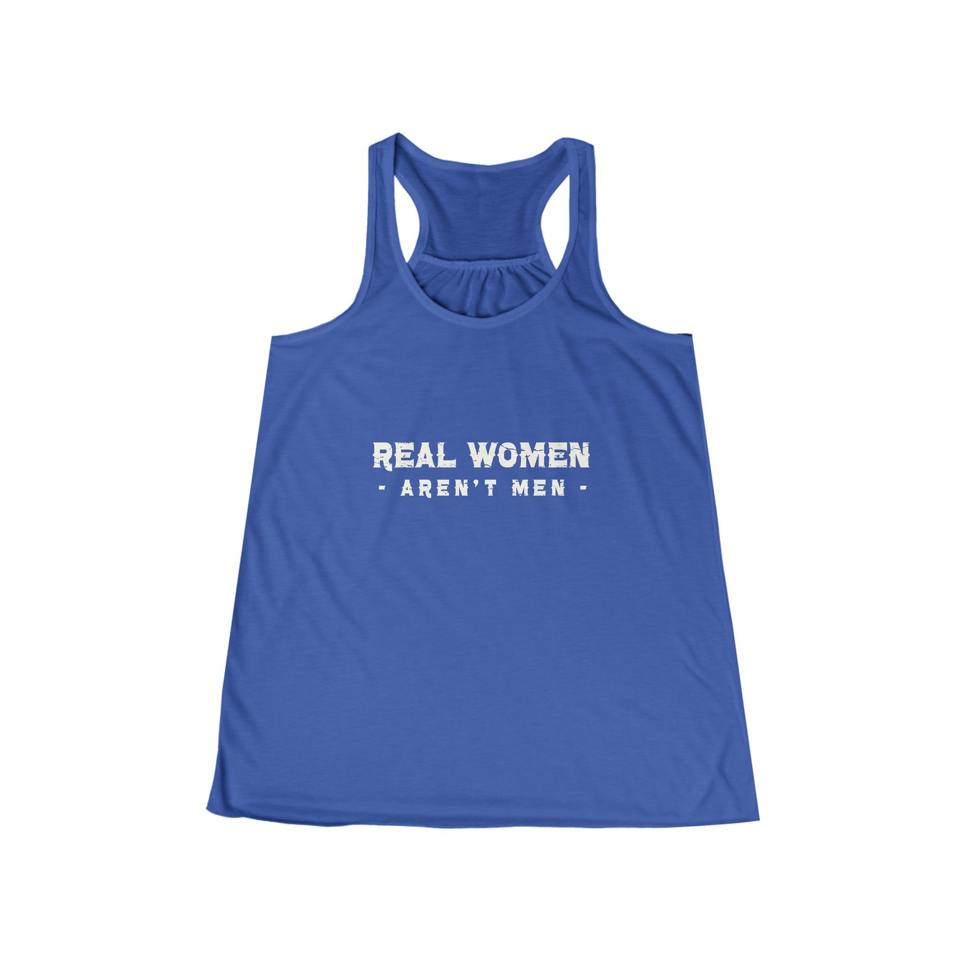 Real Women Flowy Racerback Tank, 65% Polyester 35% Viscose