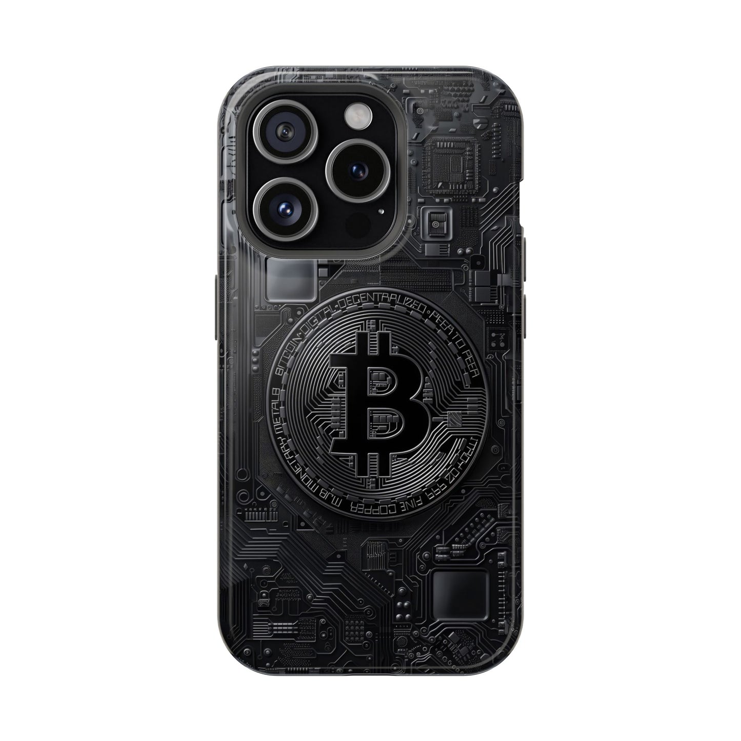 Black Bitcoin Magnetic iPhone Cases - Ideal for Tech Enthusiasts