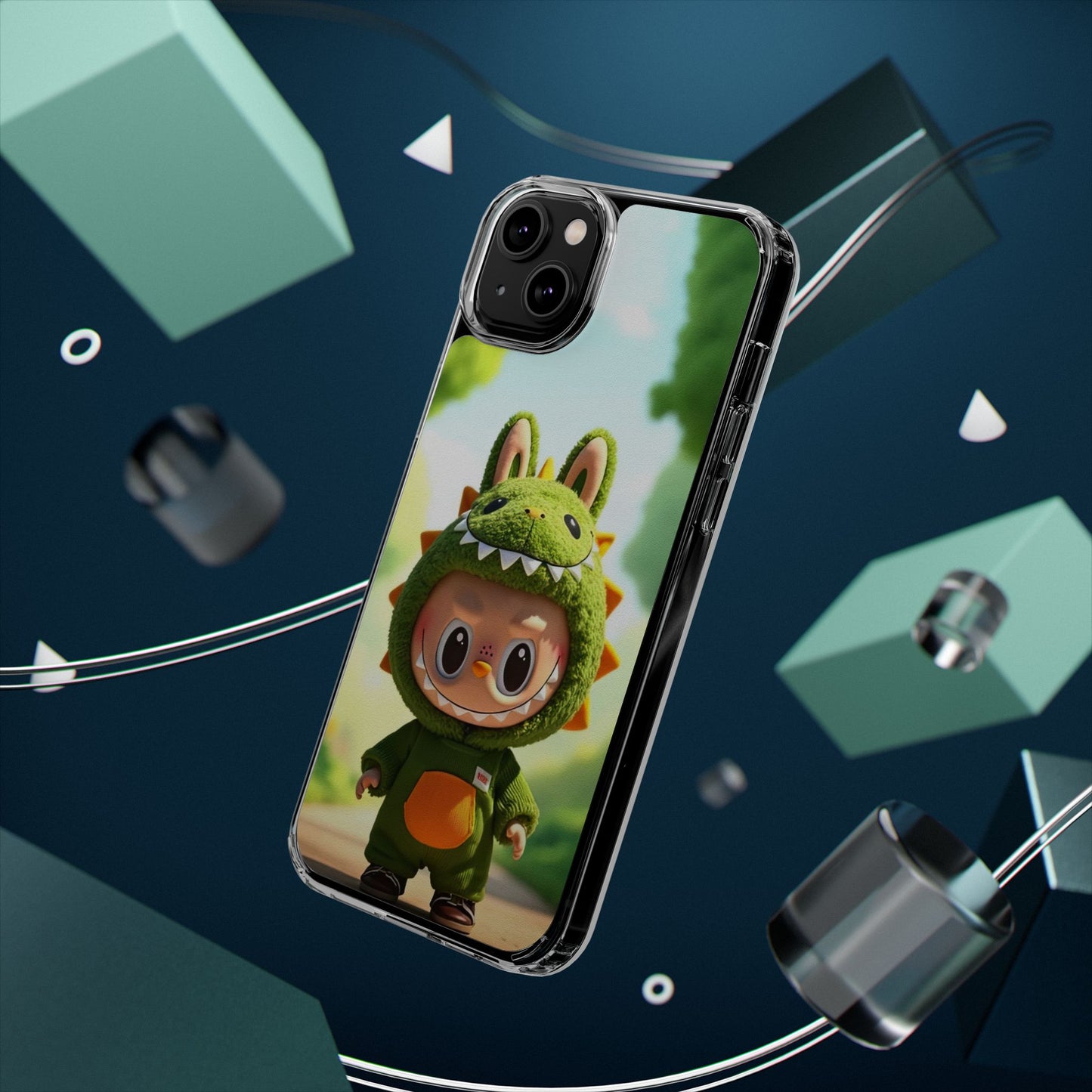 Copy of The Monsters Clear Case for iPhone Models – Playful Dinosaur Design