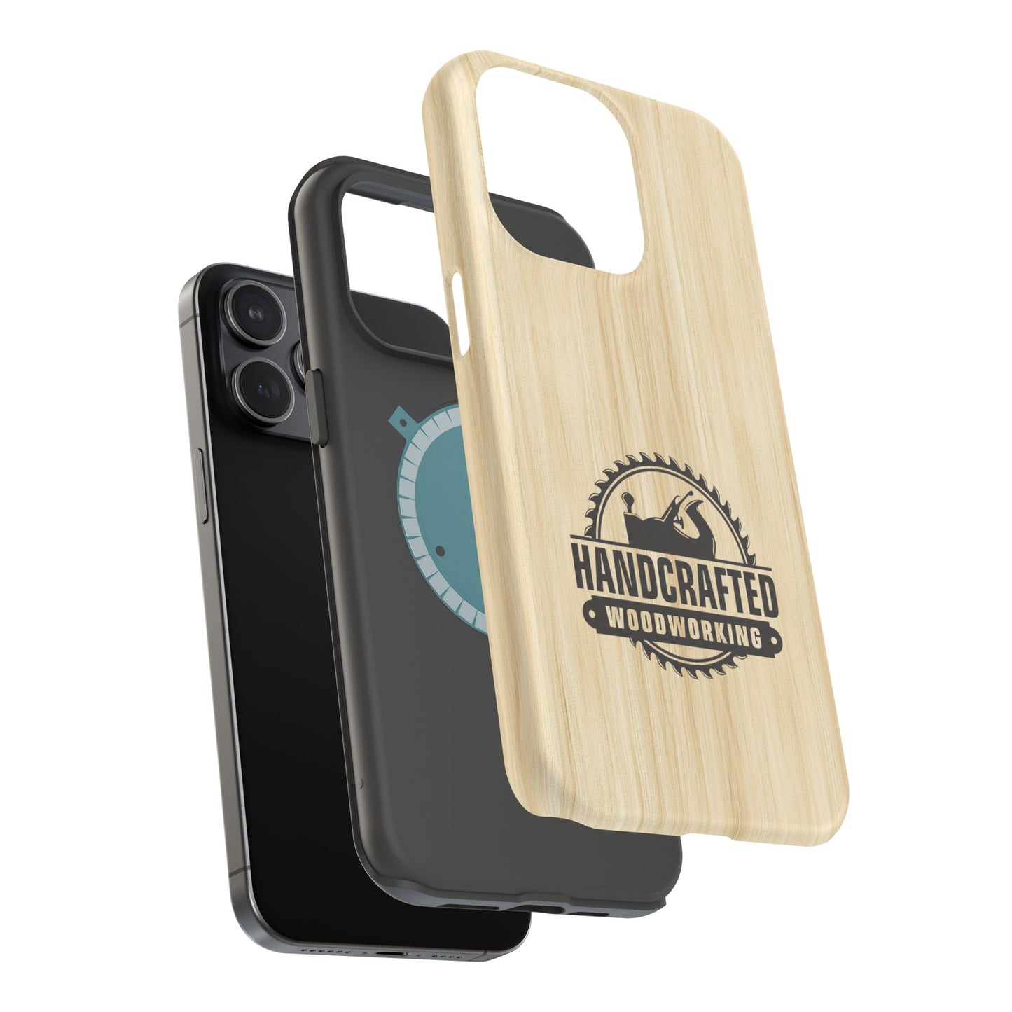 Handcrafted Woodworking Logo Magnetic Phone Cases