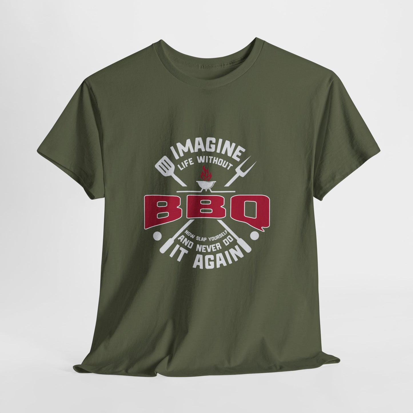 BBQ Lovers Unisex Heavy Cotton Tee - 'Imagine Life Without BBQ'