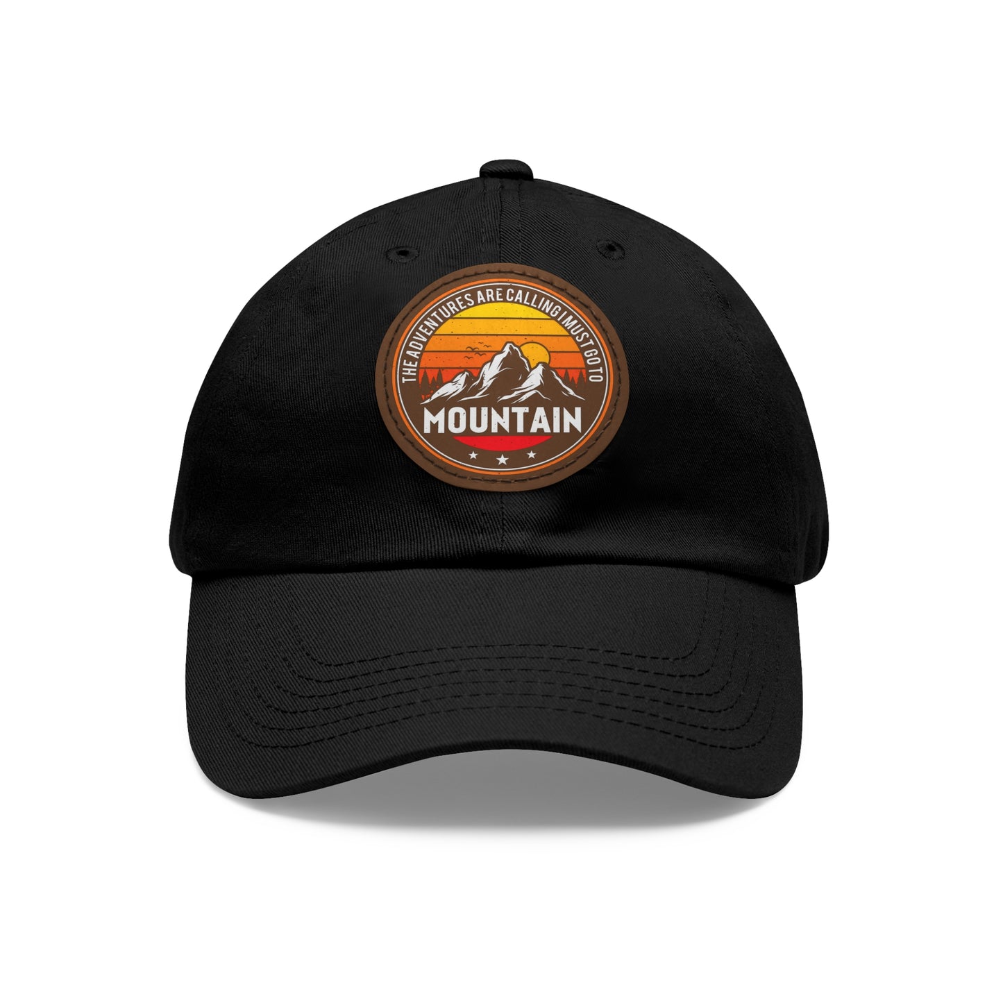 Mountain Adventure Dad Hat with Leather Patch