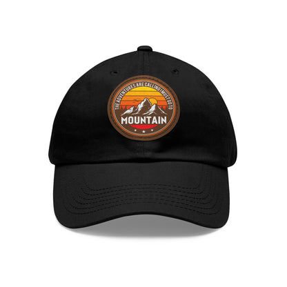 Mountain Adventure Dad Hat with Leather Patch