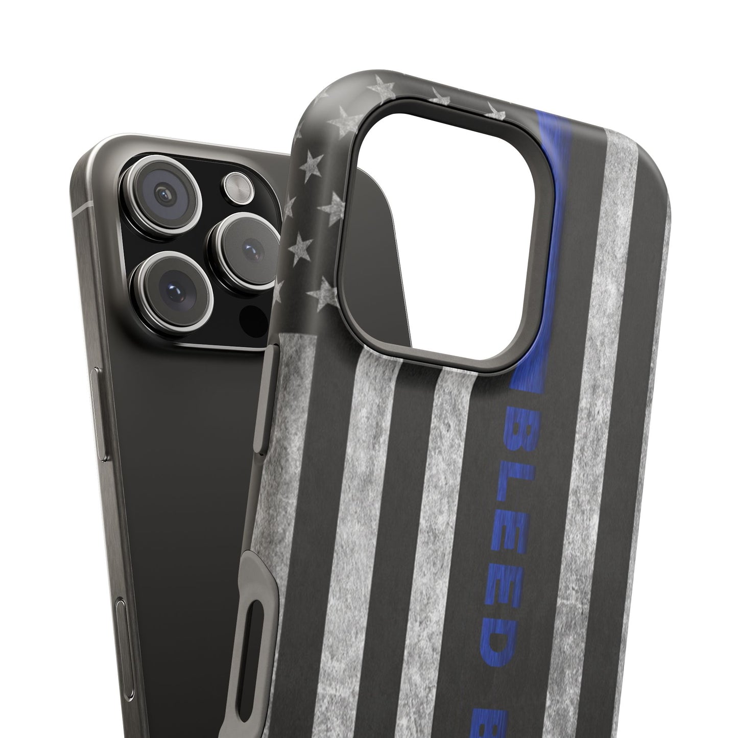 Police Magnetic Phone Cases, Bleed Blue