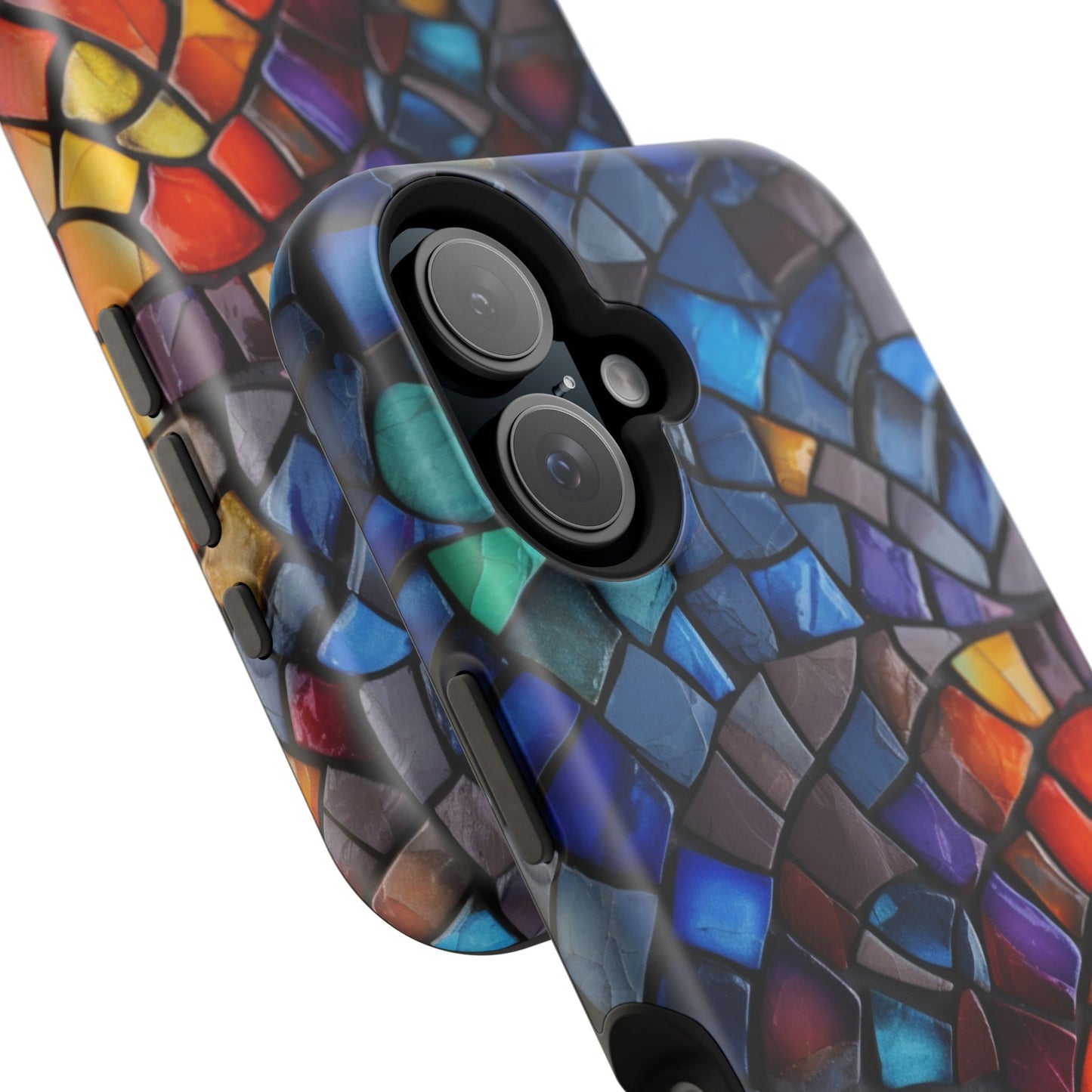 Stained Glass Impact-Resistant Phone Case, Colorful Phone Cover