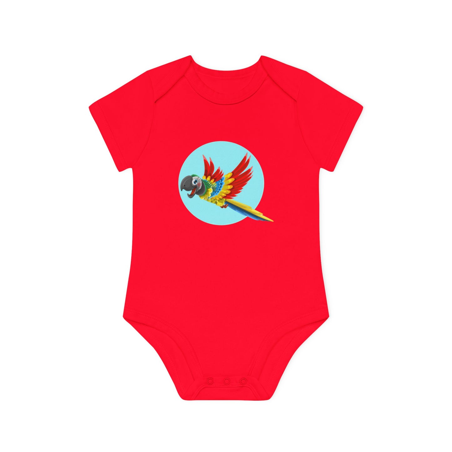 Captain Chirp Baby Organic Short Sleeve Bodysuit