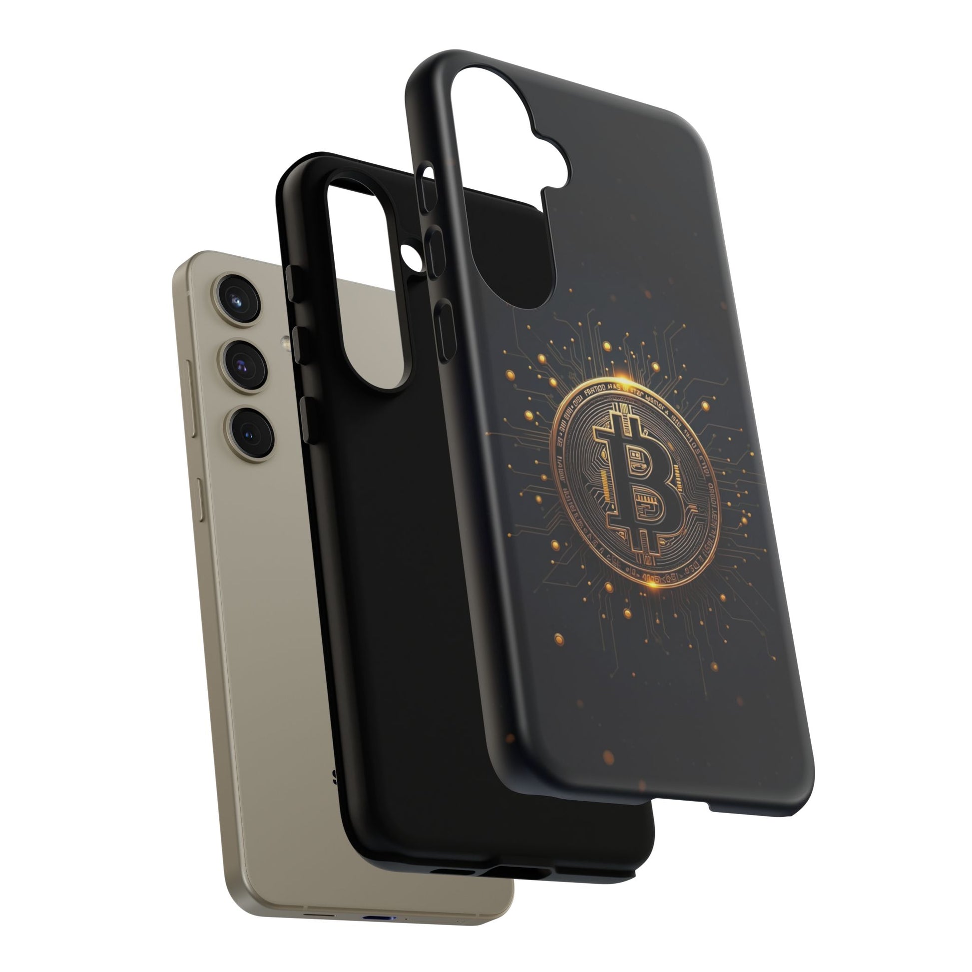 Bitcoin Samsung Tough Case for Smartphones, Crypto Lover Phone Accessory