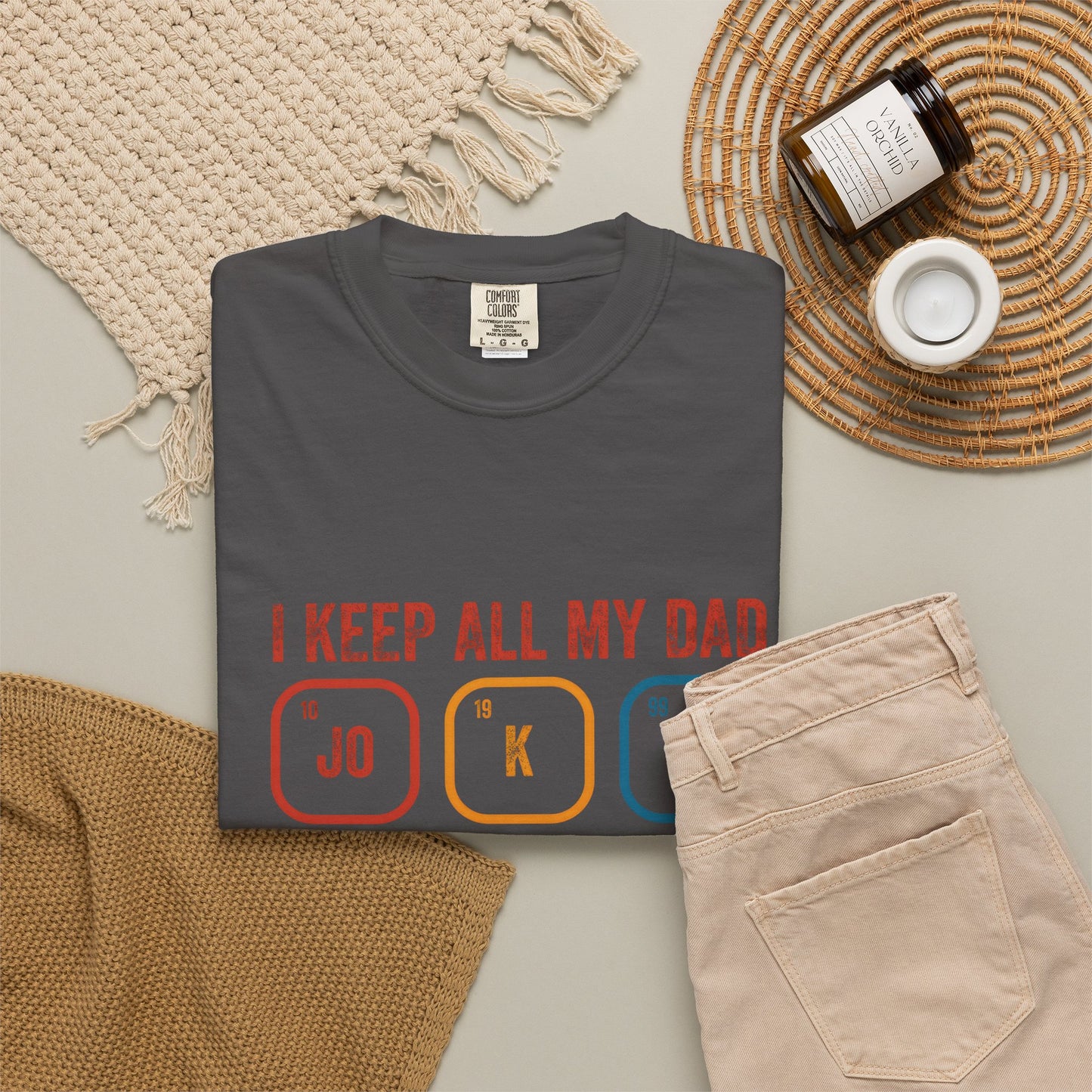 Funny Dad Jokes Unisex T-Shirt - Keep All My Dad Jokes in a Dad-a-Base