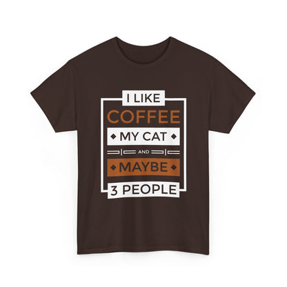 Coffee Cat Lover T-shirt, Funny Graphic Tee