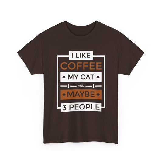Coffee Cat Lover T-shirt, Funny Graphic Tee