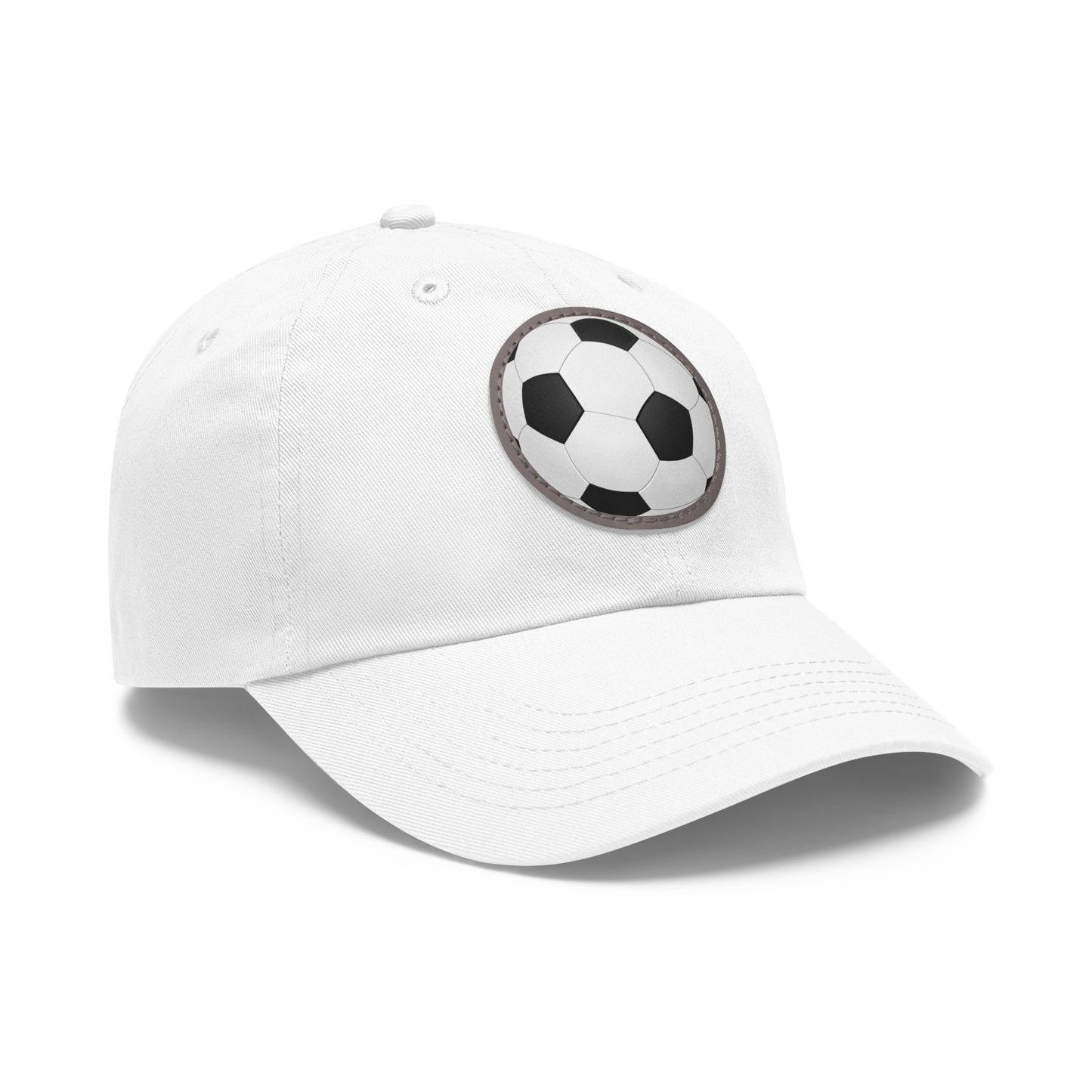 Soccer Dad Hat with Leather Patch (Round)