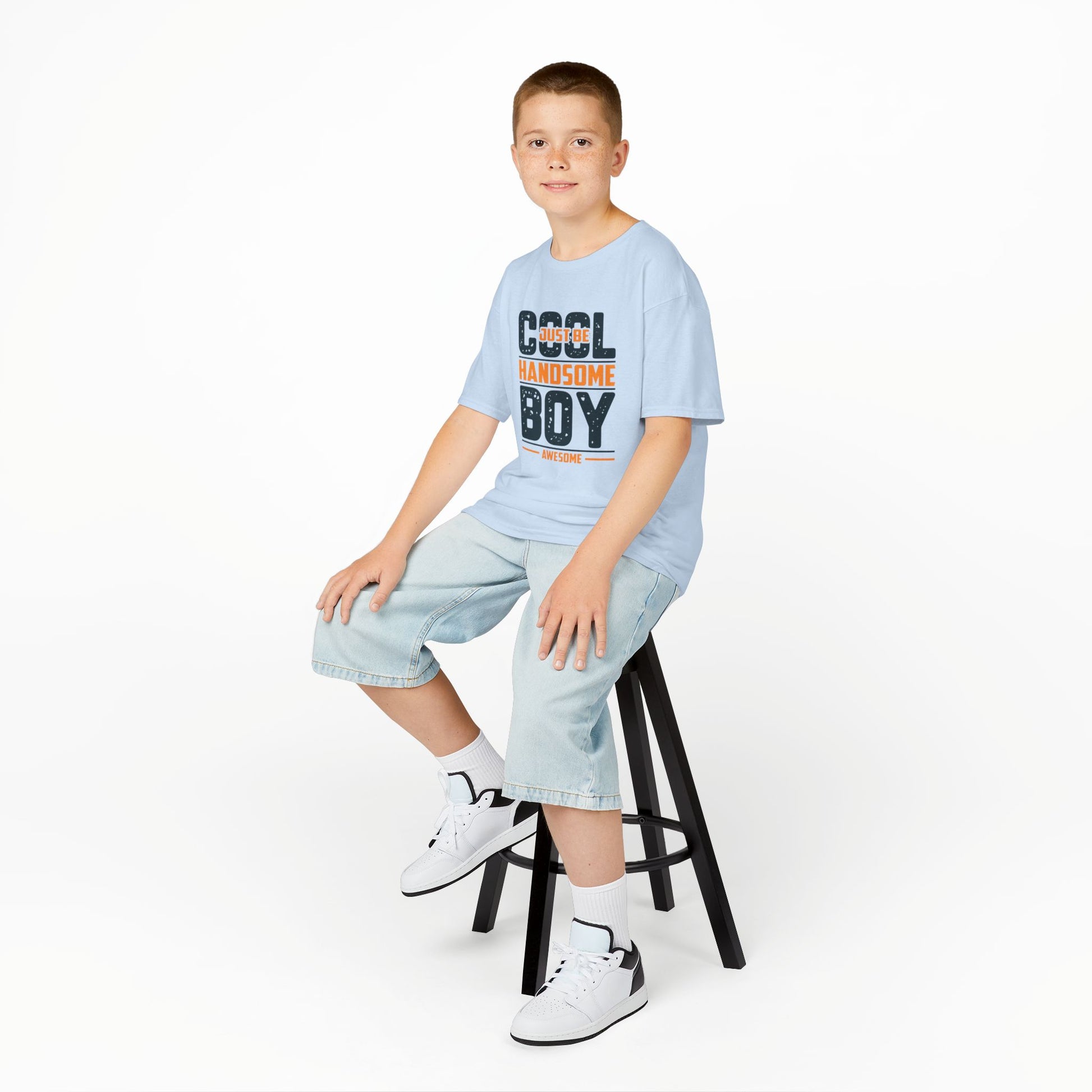 Cool Handsome Boy Kids Tee - Fun Heavy Cotton T-Shirt for Boys