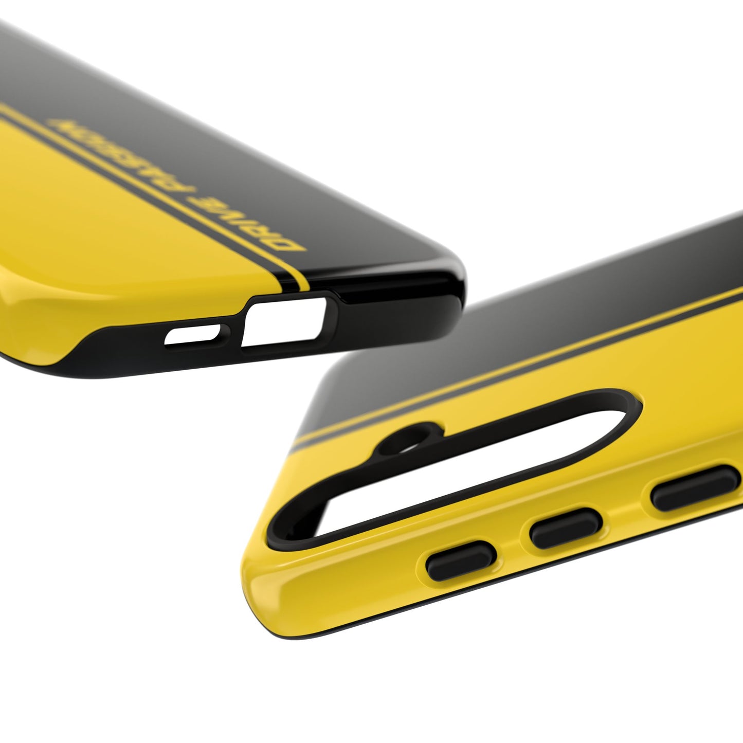 Drive Passion Tough Case – Bold Yellow & Black Design