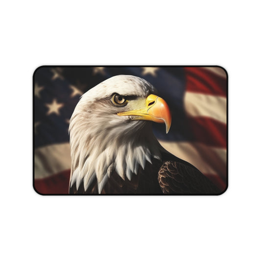Patriotic Bald Eagle Desk Mat