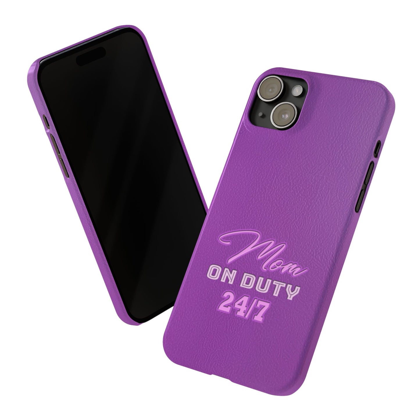Mom On Duty Slim Case, Purple Case for Mothers