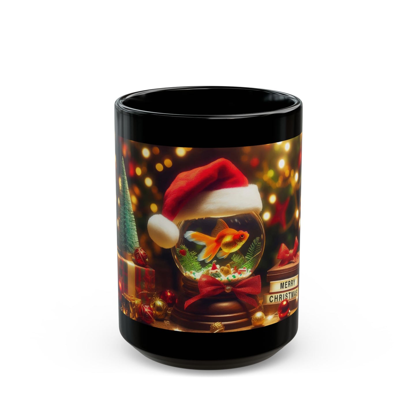 Merry Fin-tastic Black Mug - 11oz, 15oz