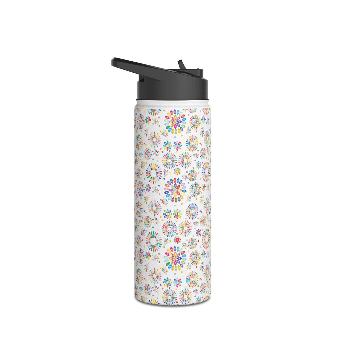 Vibrant Vibes Stainless Steel Water Bottle, Standard Lid