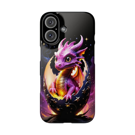 Fantasy Baby Dragon Slim Phone Case, Gift for Dragon Lovers
