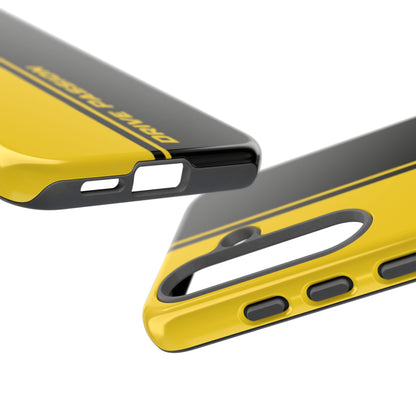 Drive Passion Tough Case – Bold Yellow & Black Design