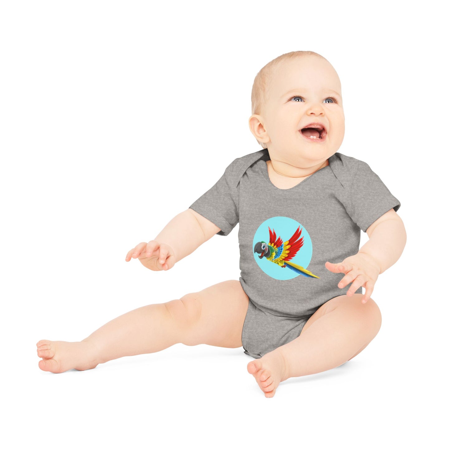 Captain Chirp Baby Organic Short Sleeve Bodysuit