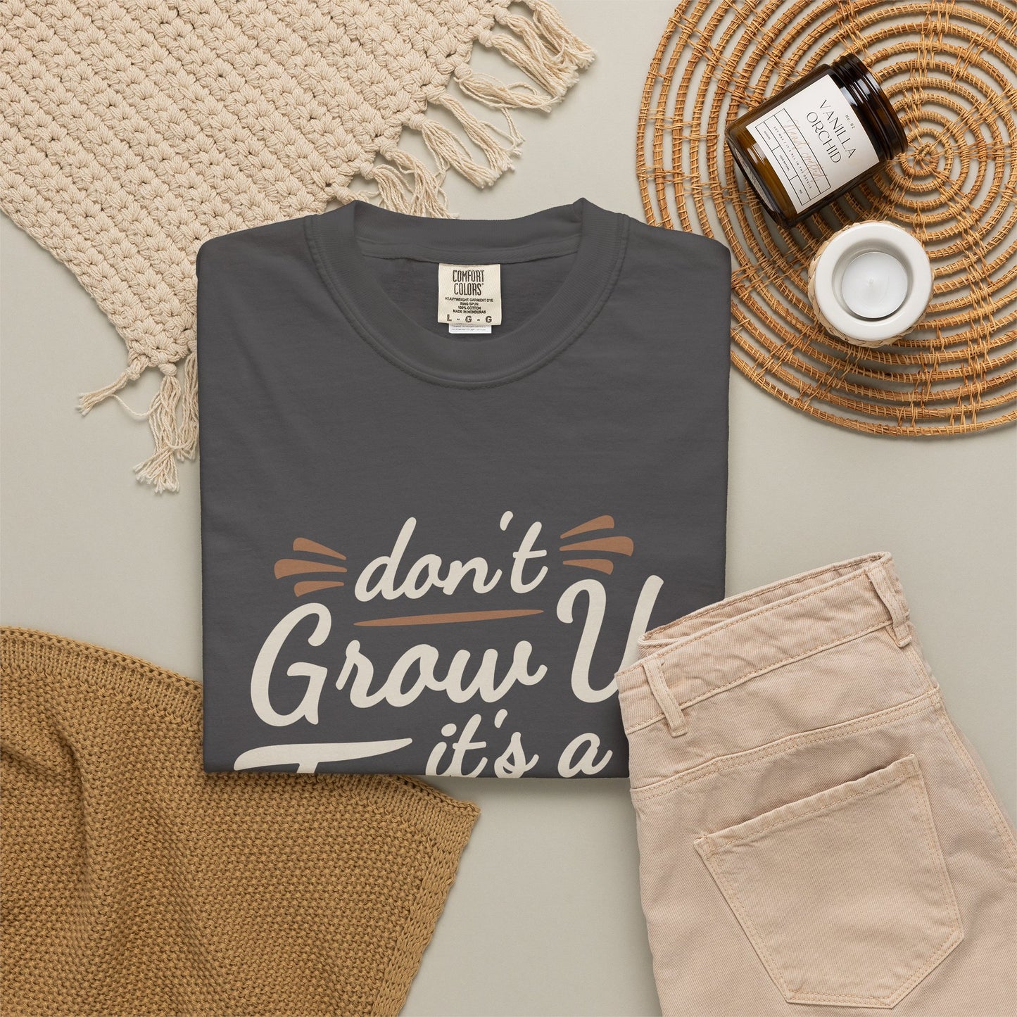 Don't Grow Up It's a Trap! Unisex Garment-Dyed T-Shirt - Fun & Casual Vibe